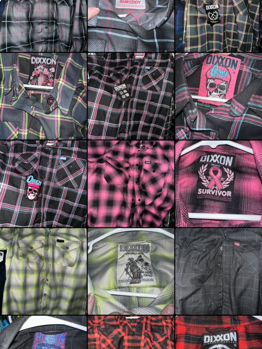DIXXON Black Windowpane Flannel - Picture 15 of 15